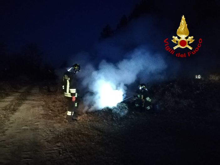 L'intervento dei Vigili del fuoco