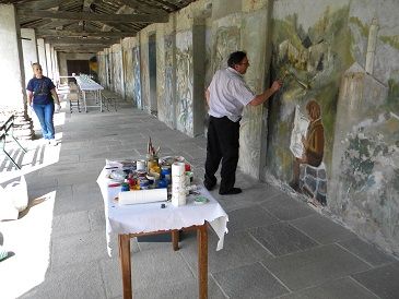 Pra di Roburent, restuaro dei murales Pra di Roburent, restuaro dei murales