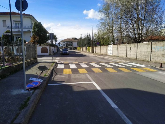 Il nuovo dosso in via Entracque"