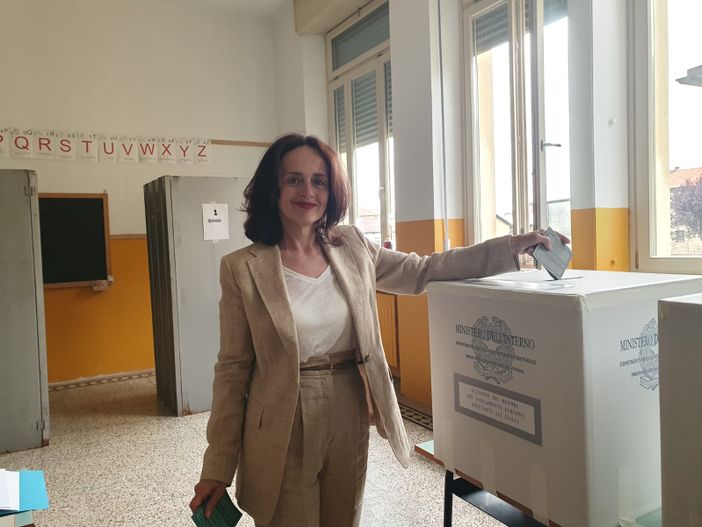 Federica Barbero si è recata al seggio a Moretta