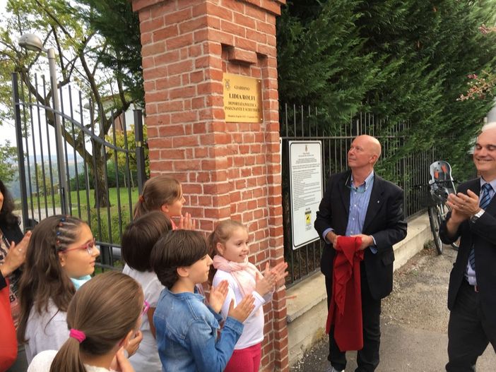 Il giardino intitolato a Lidia Rolfi, a Fossano