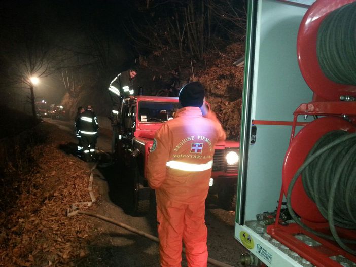Bagnolo Piemonte: anche negli ultimi giorni di gennaio, Vigili del Fuoco e AIB al lavoro sugli incendi boschivi