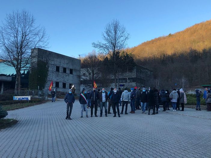 Il presidio di questa mattina