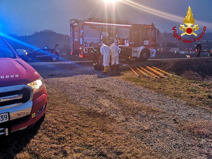 I soccorritori sul luogo del tragico incidente I soccorritori sul luogo del tragico incidente
