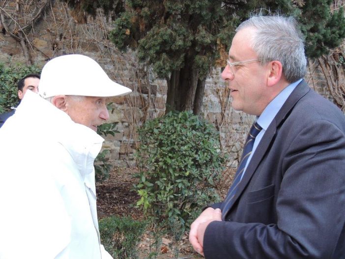 Il presidente Csv Giorgio Groppo incontra a Roma il Papa Emerito Joseph Ratzinger