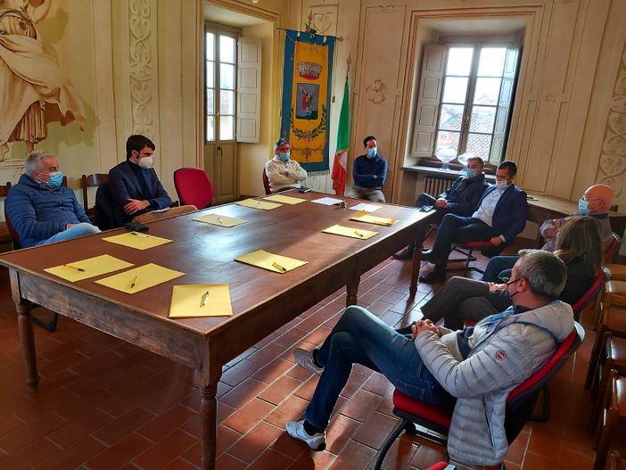 Un momento dell'incontro in municipio