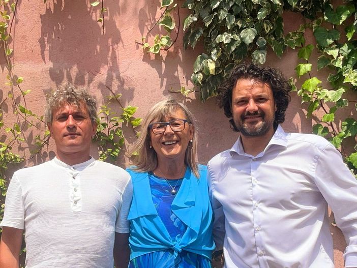 I fondatori dell’associazione Dreaming in Art, da sinistra Matteo Gotta, Marina Panero e Diego Repetto