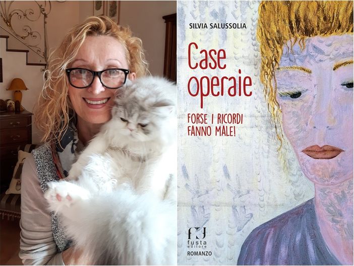 Silvia Salussoglia e la copertina del suo libro Case operaie