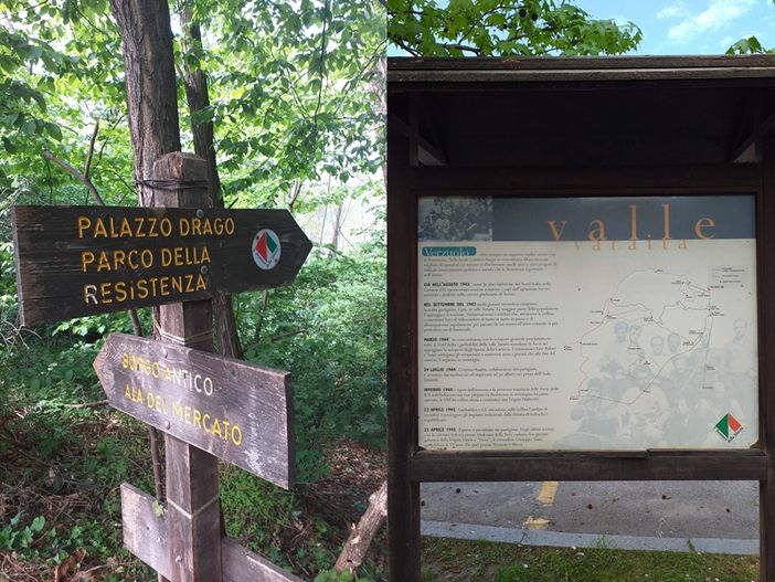 La segnaletica dei "Sentieri della Libertà" La segnaletica dei "Sentieri della Libertà"