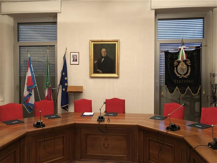 Verzuolo, la sala Consiglio
