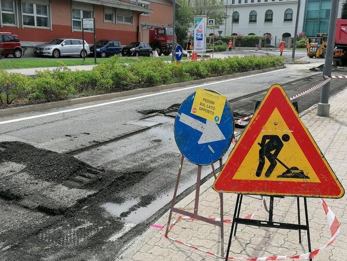 Il cantiere che in questi giorni ha interessato corso Cillario