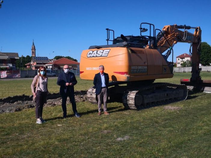 Moretta: aperto il cantiere per il nuovo campo sportivo sintetico