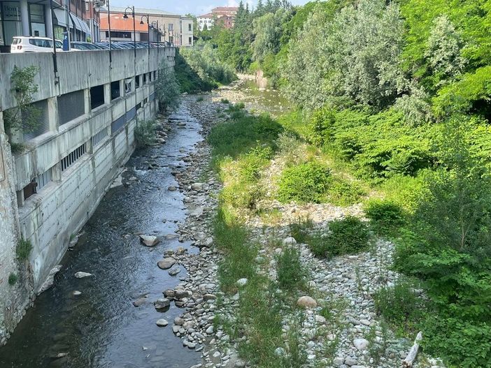 L'Ellero a Mondovì due settimane fa
