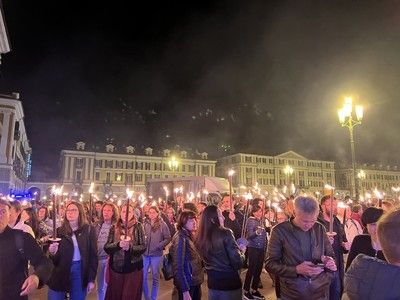 La Fiaccolata della Libertà apre a Cuneo le celebrazioni del 25 aprile La Fiaccolata della Libertà apre a Cuneo le celebrazioni del 25 aprile