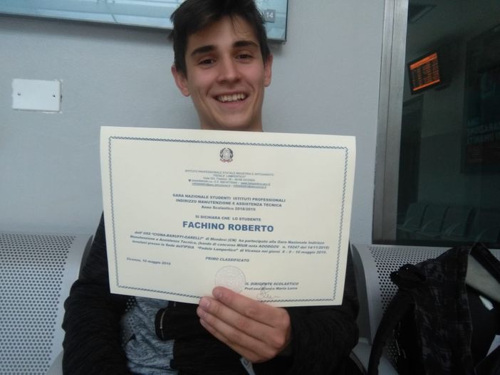 Studente del “Garelli” di Mondovì campione italiano in una gara di "tecnica impiantistica"