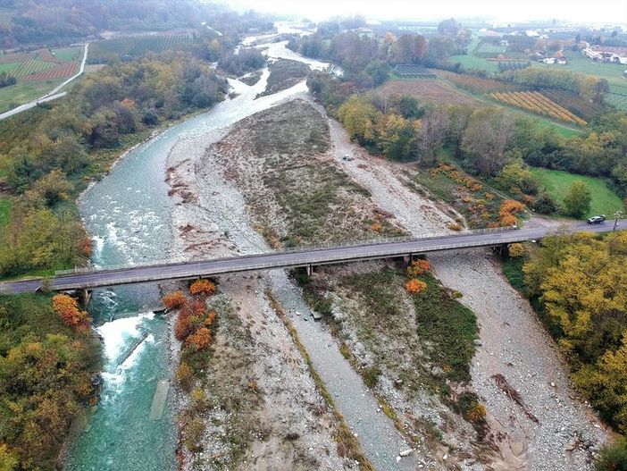 Veduta del fiume Po a Revello