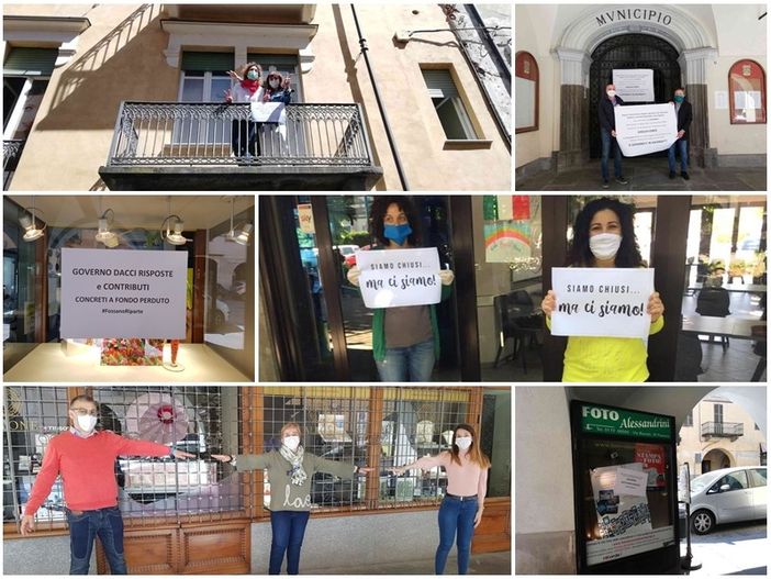 Fossano: riapertura con protesta. Le attività produttive chiedono risposte certe (gallery)