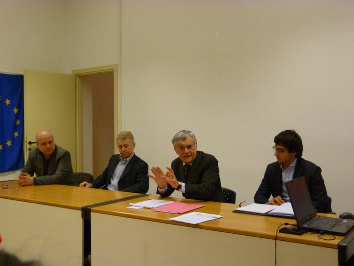 Da sinistra: Maurizio Marello, Sergio Taricco, Olindo Cervella, Nicola Drocco (© targatocn.it)