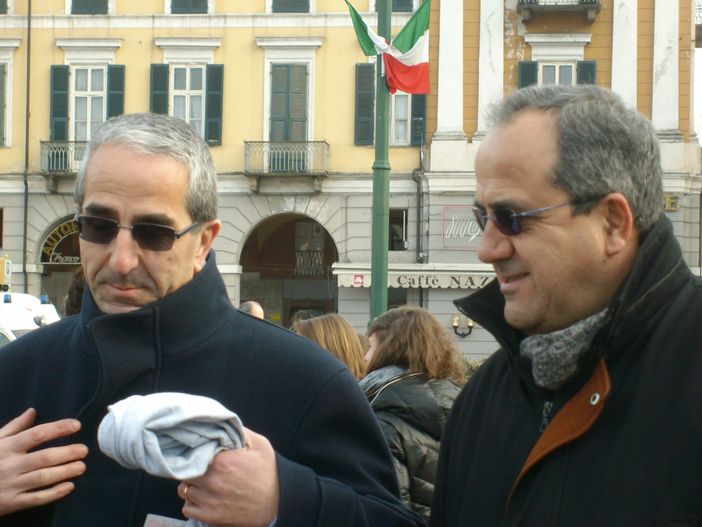 Il sindaco Alberto Valmaggia e l'assessore Guido Lerda