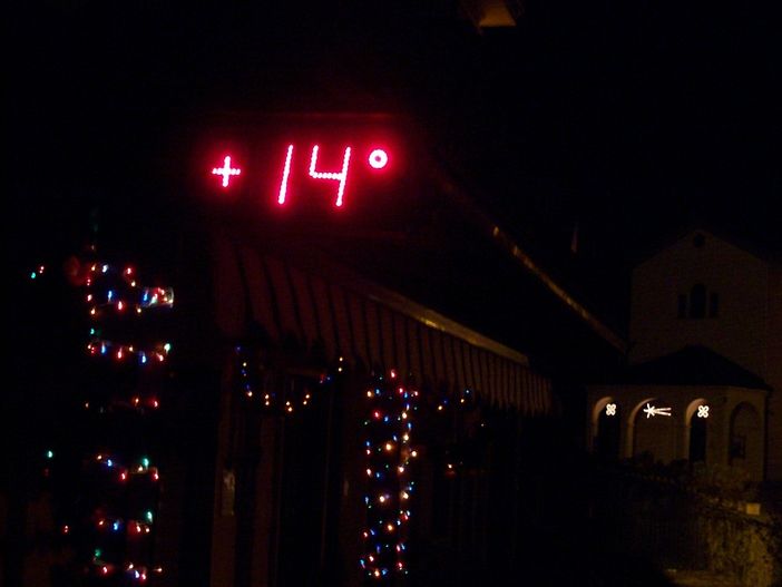 Il termometro di Viale Angeli alle 18,30 di oggi