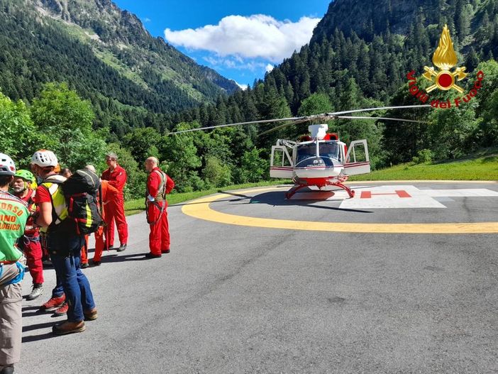 Soccorso alpino di Cuneo e vigili del fuoco mobilitati per la ricerca di un escursionista nell'area di Terme di Valdieri