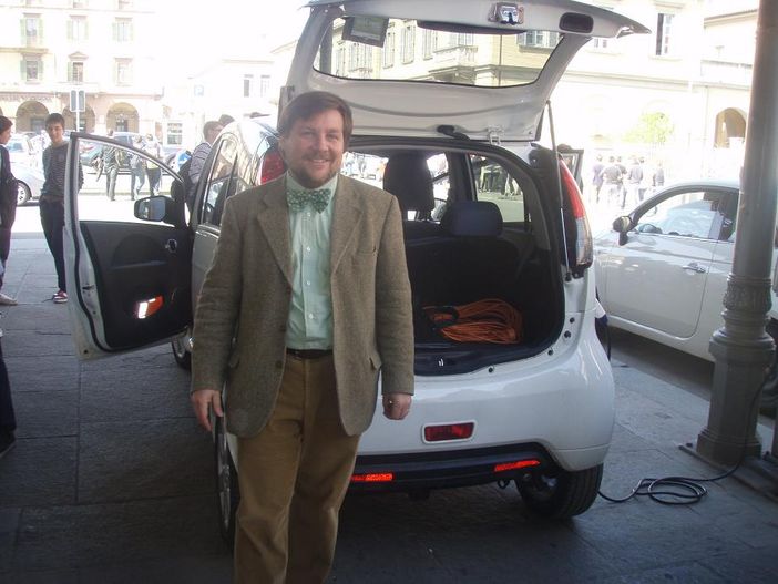 Luca Mercalli in piazza Cavour