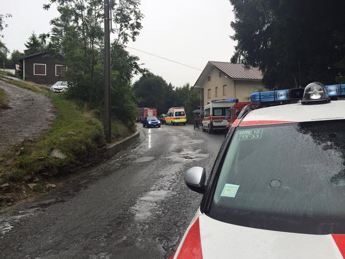 I soccorsi a Montoso di Bagnolo Piemonte
