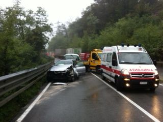 Traffico bloccato per incidente stradale sulla Provinciale Mondovì- Bastia