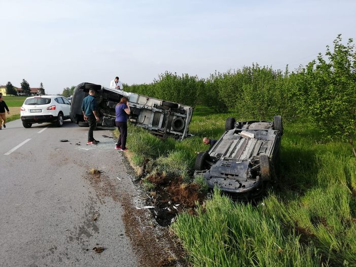 Rocambolesco incidente tra Narzole e Cherasco