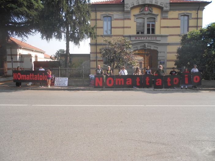 Presidio "Nomattatoio" a Bra per avviare un dibattito sullo sfruttamento animale