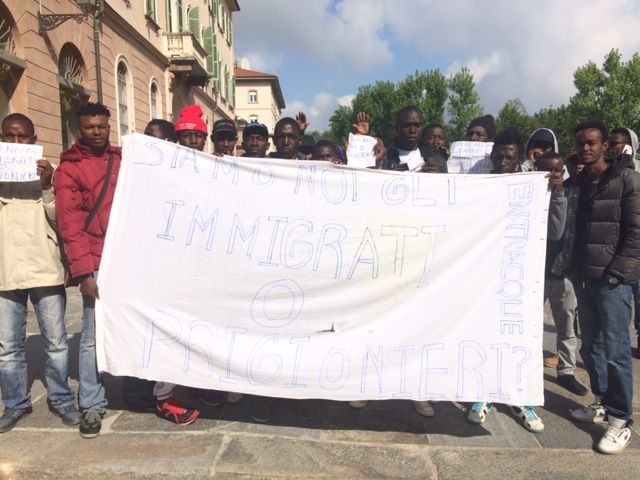 La protesta di stamattina