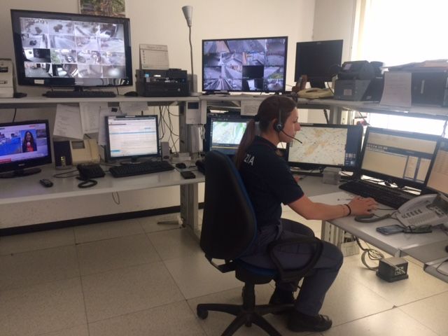 La sala operativa della Questura, da dove verrà monitorata l'Illuminata
