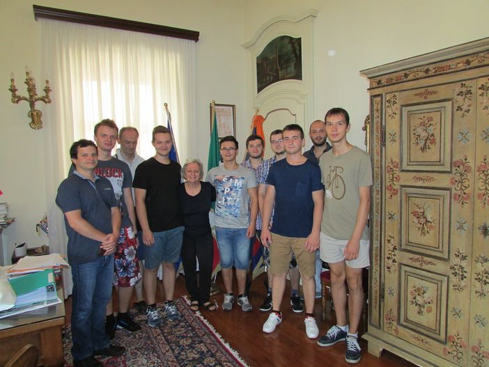 Studenti salesiani polacchi ricevuti dal sindaco di Bra