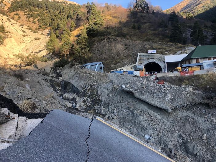 Il versante francese del tunnel del Tenda