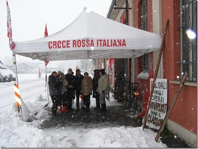 Il presidio della Novaplast