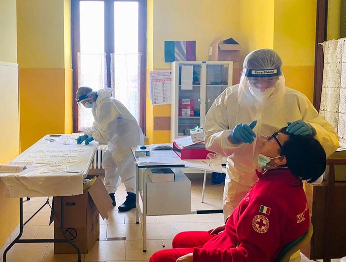 Anche al Comitato della CRI di Mondovì somministrati i tamponi rapidi