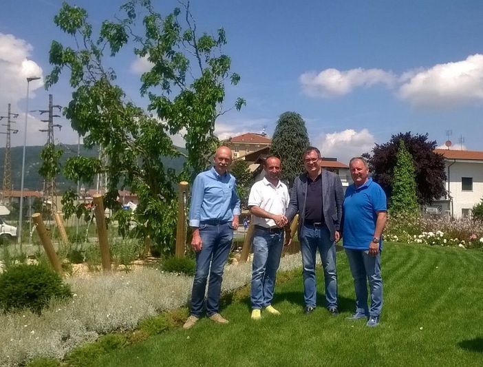 Inaugurata l’area verde della rotatoria di zona Loreto di Busca