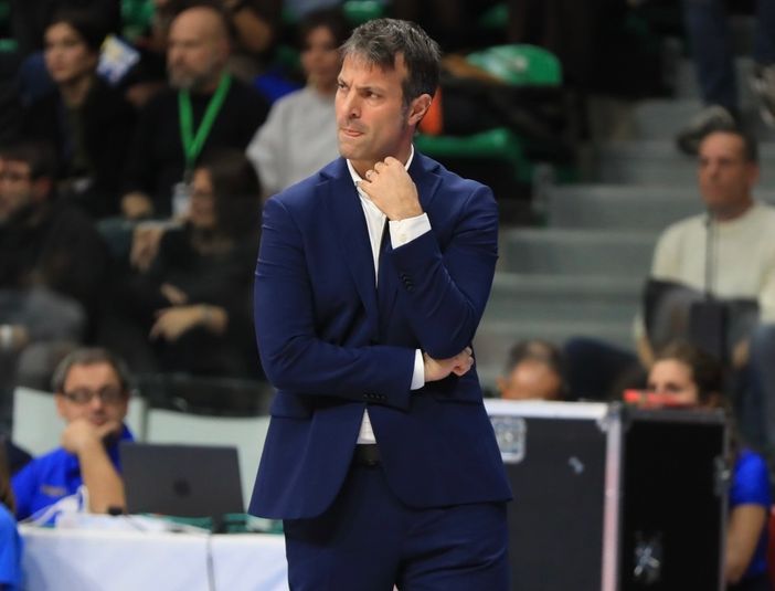 Matteo Battocchio durante una fase di gioco contro Trento (Foto Margherita Leone) Matteo Battocchio durante una fase di gioco contro Trento (Foto Margherita Leone)