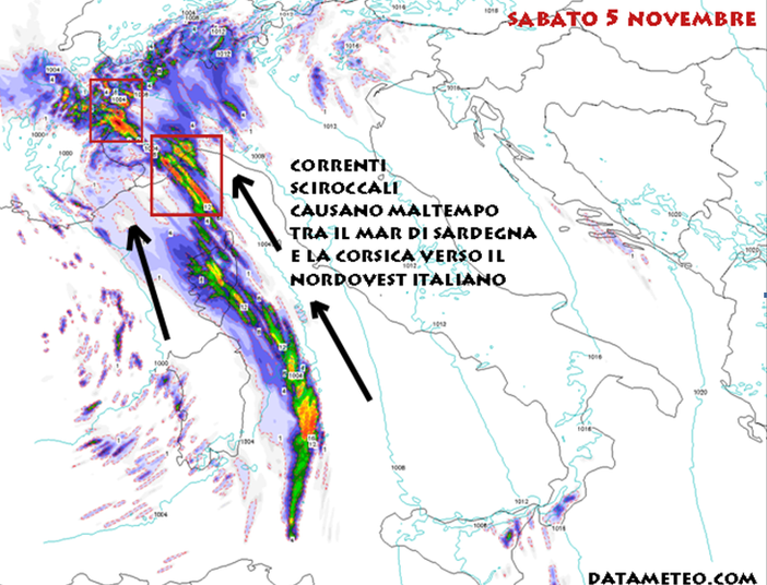 Datameteo e le previsioni per oggi e i prossimi giorni