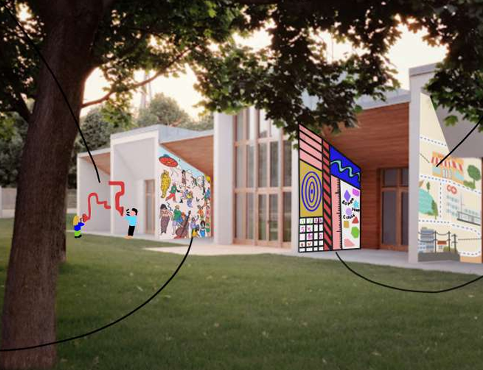 I muri del "Fillia" nell'idea progettuale delle muraliste Bechis e Piras