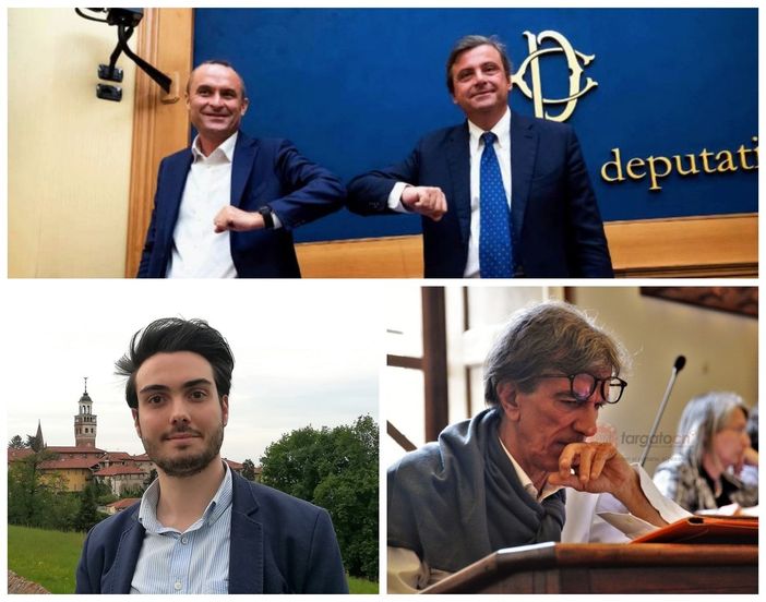 In alto Costa e Calenda. In basso, da sinistra, Andrea Vassallo e Stefano Costa