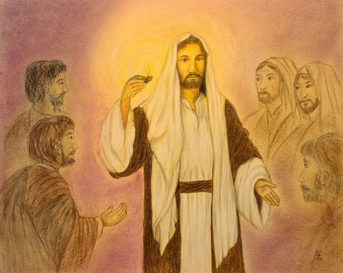 “Gesù, luce del mondo, insegna ai discepoli”, disegno dell’artista braidese Pinuccia Sardo