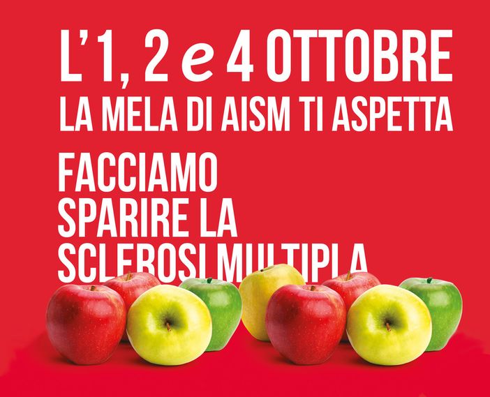 "La Mela di Aism" torna nelle piazze della Provincia di Cuneo il 1,2 e 4 ottobre