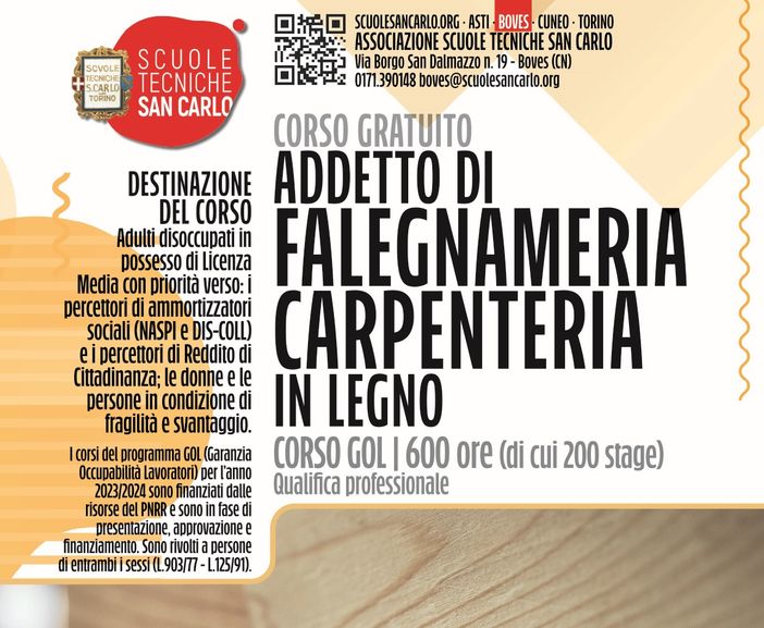 In partenza il corso gratuito di carpenteria del legno per adulti disoccupati