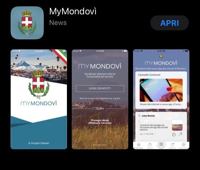 Da oggi è possibile scaricare la nuova app del comune di Mondovì