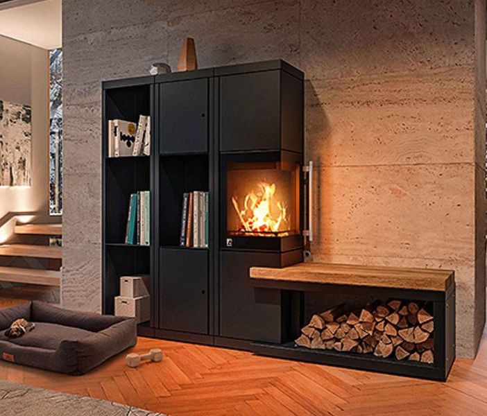 Con Lohe Heating bruciano fiamme pulite