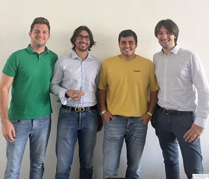 I founders della Nano i-Tech: da sinistra: Smone Alberto CTO, Sebastiano Andreis CEO,Giuseppe Sfoglietta CEO Ventive Ventures e Domenico Boassi CIO