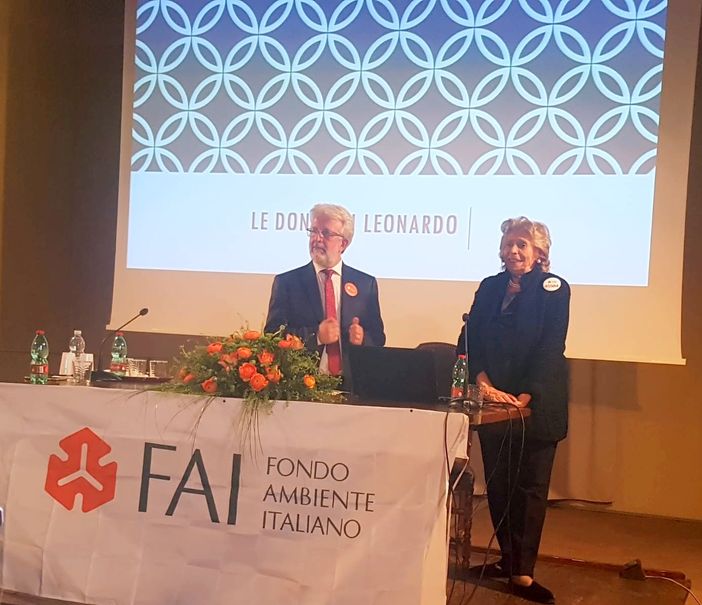 SAluzzo: Marco Piccat, Maria  Cattaneo, presidente FAI Piemonte e Valle dìAosta
