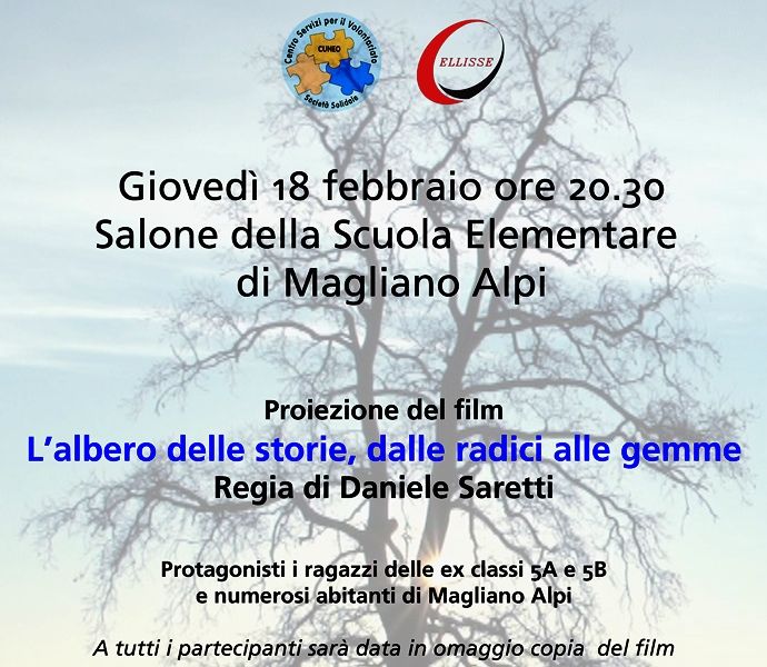 A Magliano Alpi si proietta “L’albero delle storie, dalle radici alle gemme” A Magliano Alpi si proietta “L’albero delle storie, dalle radici alle gemme”