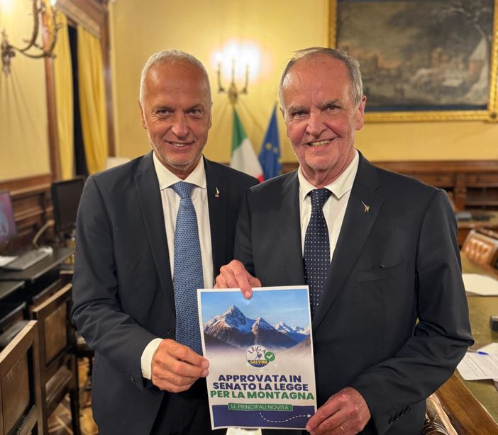 Il senatore Bergesio con il ministro Calderoli